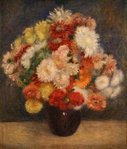 Pierre Auguste Renoir Bouquet of Chrysanthemums China oil painting art